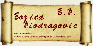Božica Miodragović vizit kartica